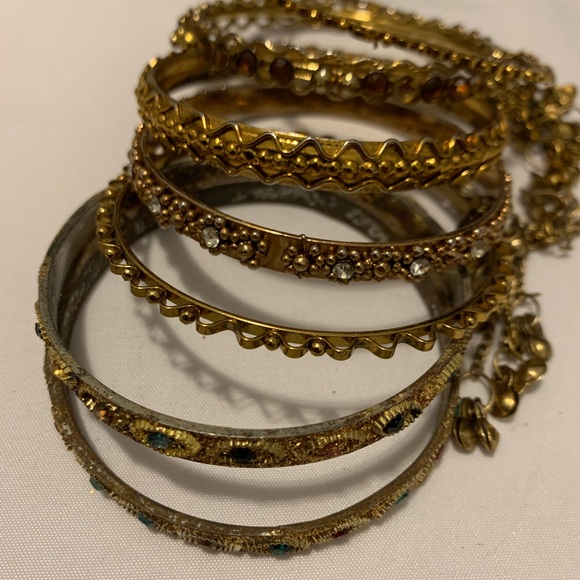 Kids Gold jewelled bangles - Picture 2 of 4